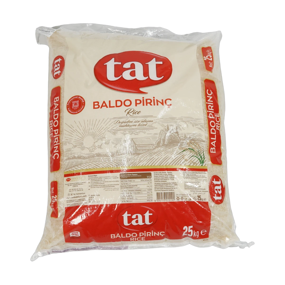Tat Bakliyat Gönen Baldo Pirinç (25 kg)