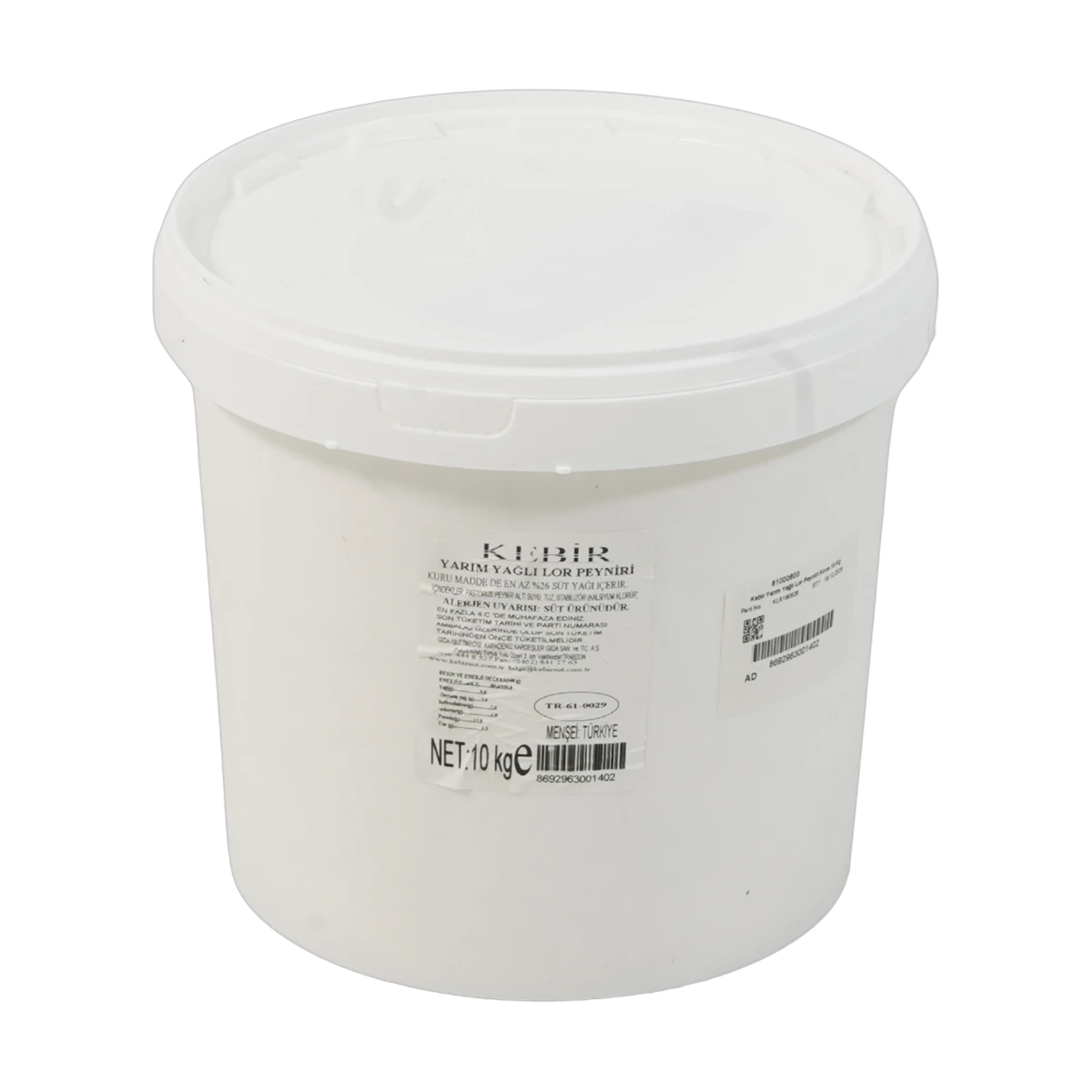 Kebir Yarım Yağlı Taze Lor Peyniri (10 kg Kova)