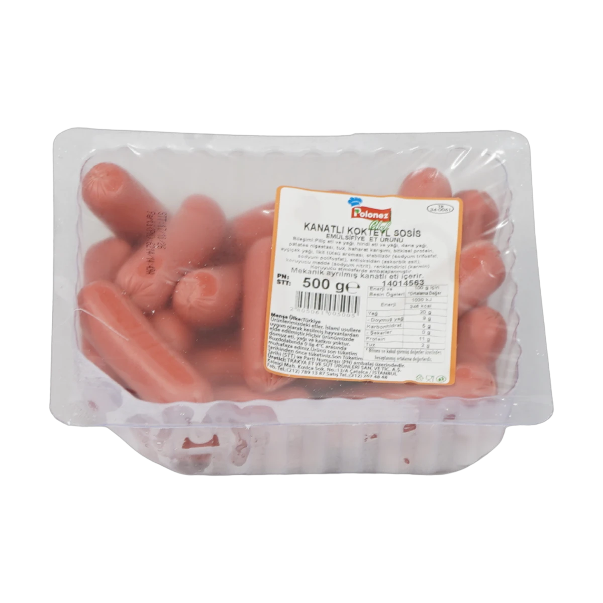 Polonez Kanatlı Kokteyl Sosis (500g Paket)